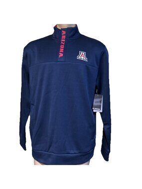 NEW Arizona Wildcats Colosseum Navy Athletic 1/4 Zip Pullover Jacket Men's L